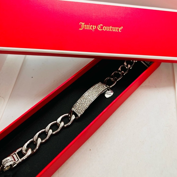 NWT Juicy Couture Silver Tone Chunky ID Bracelet - Picture 6 of 6